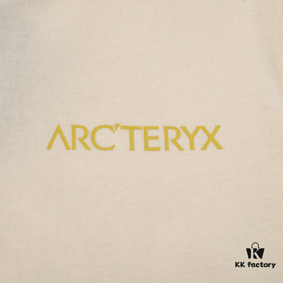 6931a166ccd8ab3d7af955e6 ARC'TERYX New Arrival Short Sleeve T-Shirt Z668004 2025SS, Premium Cotton Crew Neck Tee with Front and Back Graphic Print, Fashionable Lock Chain Seam Design, Unisex Style