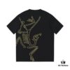 ARC'TERYX New Arrival 2025SS Z668004 Short Sleeve T-Shirt, Premium Cotton Crew Neck Tee with Front and Back Graphic Print, Unisex Fashion Design