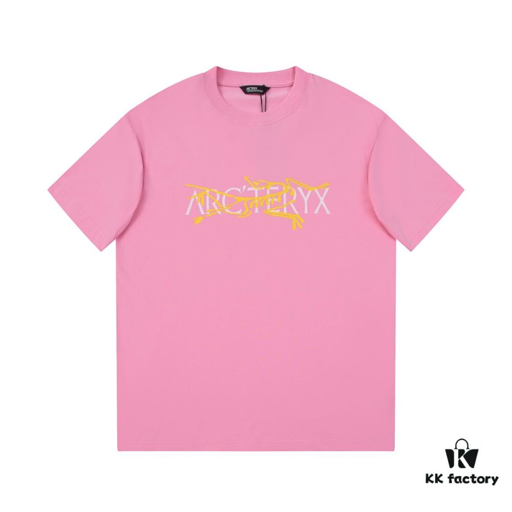 6931a167ccd8ab3d7af955f3 New Arrival 2025 Spring and Summer ARC'TERYX Z668003 Short Sleeve T-Shirt, High-Quality Washed Cotton Crew Neck Tee with Silicone Embossed Logo, Unisex Fashion Design