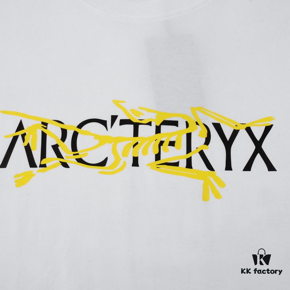 New Arrival 2025 Spring and Summer Style No. Z668003 ARC'TERYX Short-Sleeve T-Shirt, Silicone Embossed Logo on Chest, 32-Single High-Grammage Washed Cotton Fabric, Shrink-Resistant and Shape-Retaining, Classic Unisex Design