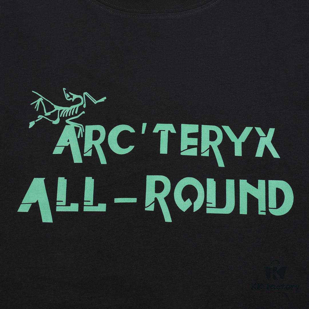 6931a16accd8ab3d7af95633 New Arrival ARC'TERYX Short Sleeve T-Shirt, Front Logo Graffiti Bird Dual Design, 32-Single High-Grammage Cotton Washed Fabric, Shrink-Resistant and Shape-Retaining, Unisex Style