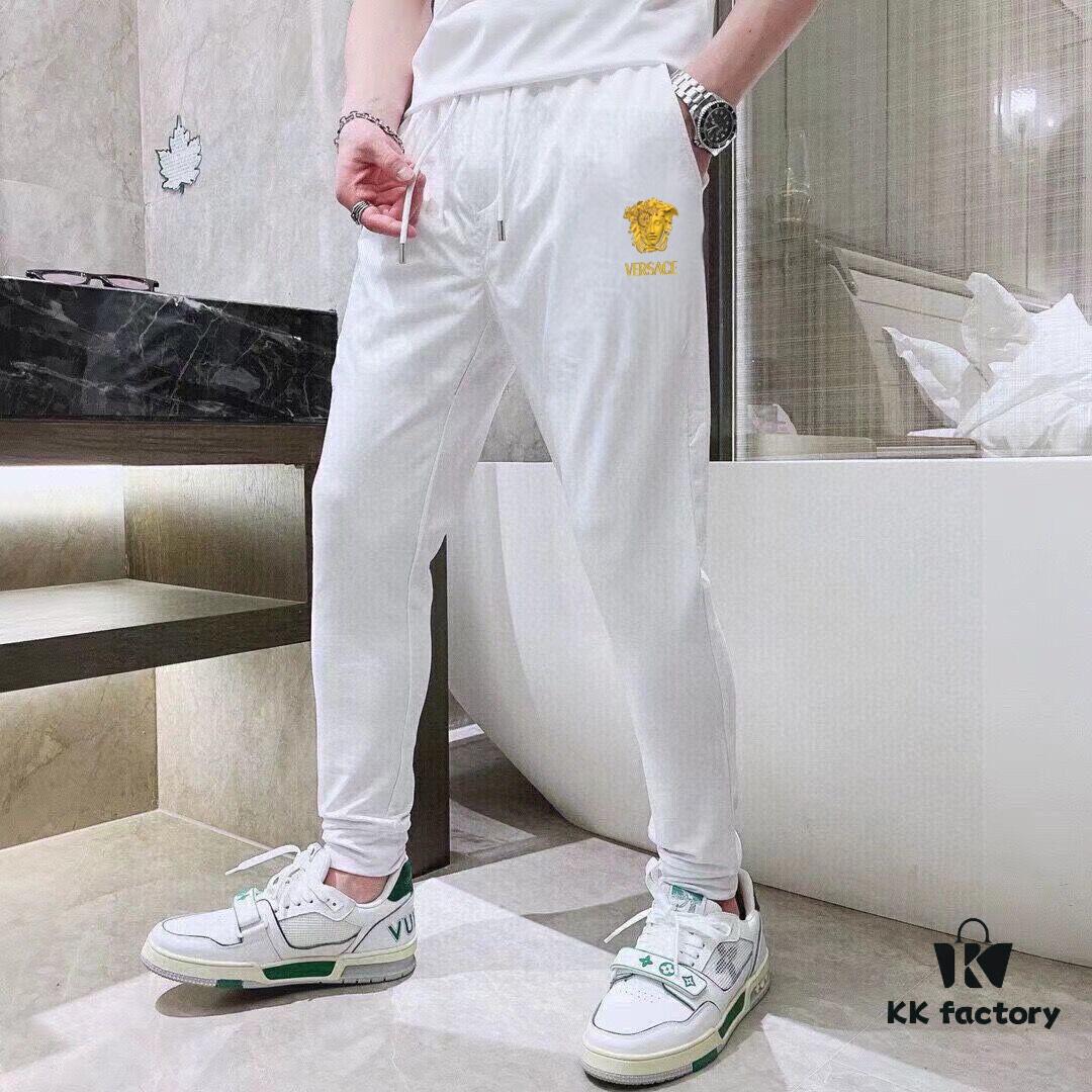 6931a171ccd8ab3d7af956be VERSACE Men's High-Quality Double-Mercerized Cotton Suit Set, Imported Premium Fabric, Fashion Trend Summer Collection 2025