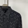 6931a171ccd8ab3d7af956cf New Versace VERSACE 2024 SS Unisex Flocked Shirt with Logo Buckle, Cotton Satin Fabric with Subtle Stretch