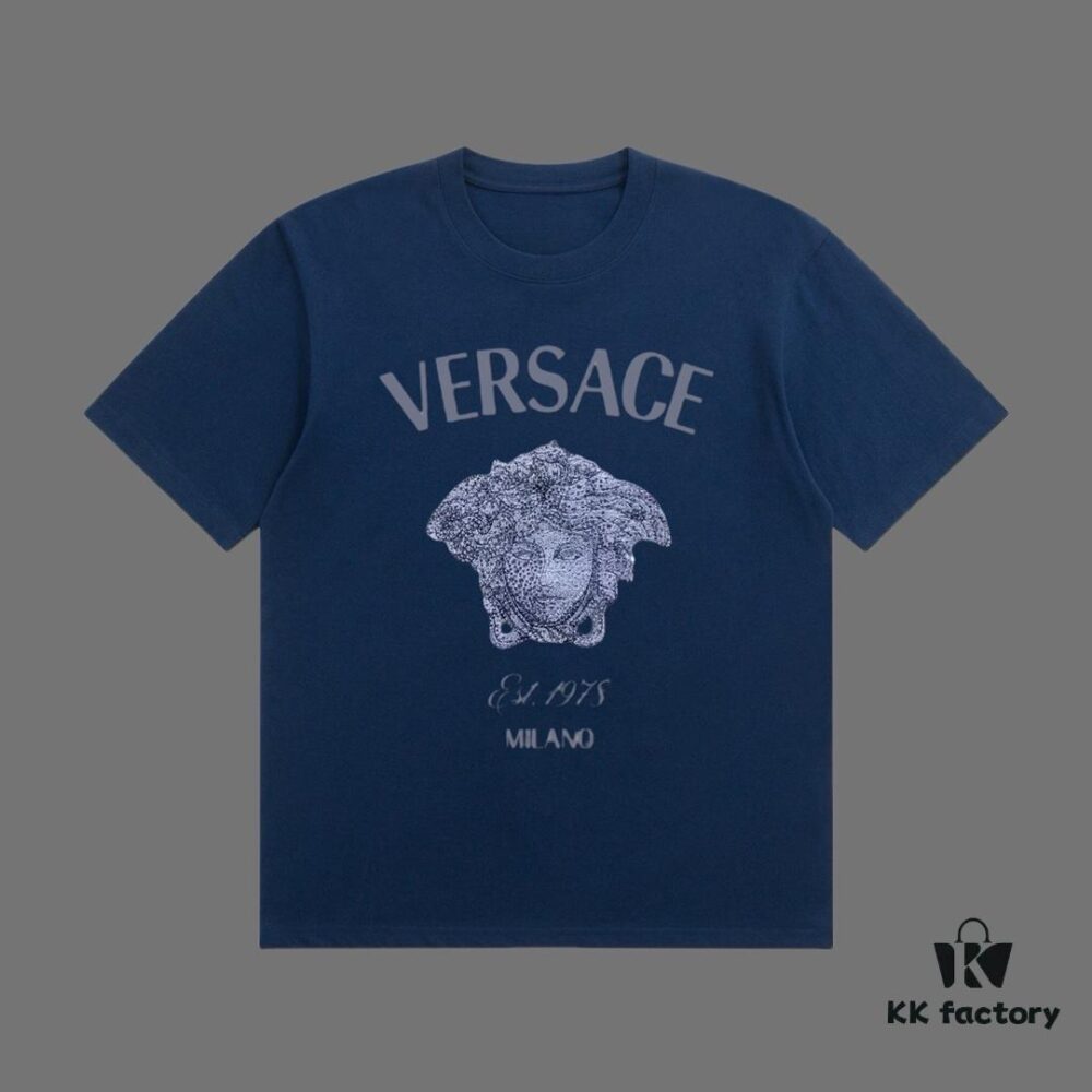 6931a173ccd8ab3d7af956e7 High-End Quality VERSACE 2025 Fall Spring/Summer Collection Medusa Logo Short-Sleeve T-Shirt, Premium 270G 32-Count Double-Yarn Cotton Fabric, Relaxed Unisex Fit