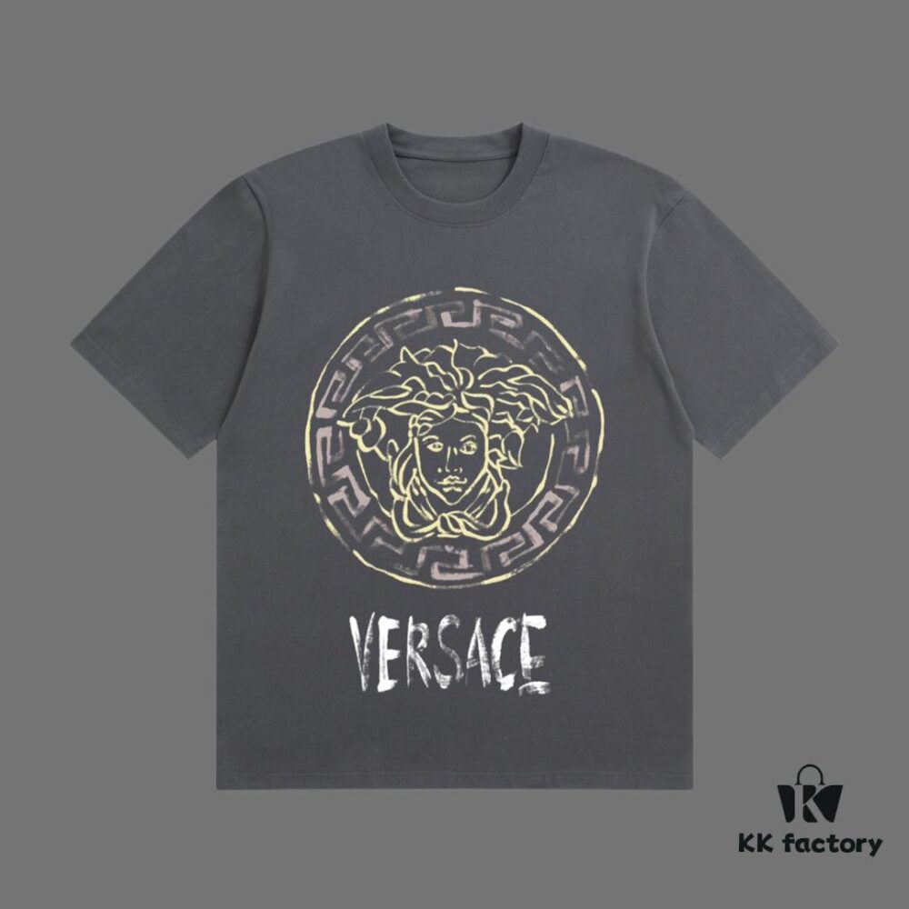 6931a174ccd8ab3d7af95702 VERSACE 2025 Fall Spring/Summer Collection Medusa Logo Short Sleeve T-Shirt Premium Quality, Custom 270G 32-Count Double-Yarn Pure Cotton Fabric, Relaxed Fit Unisex Design