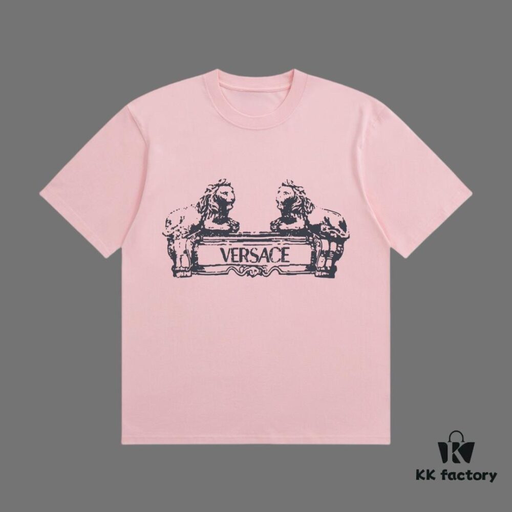 6931a175ccd8ab3d7af95714 VERSACE 2025 Fall Spring/Summer Collection Medusa Logo Short Sleeve T-Shirt Premium Quality, Distinct from Regular Prints, Woven 270G 32-Count Double-Yarn Pure Cotton Fabric, Relaxed Fit Unisex Design