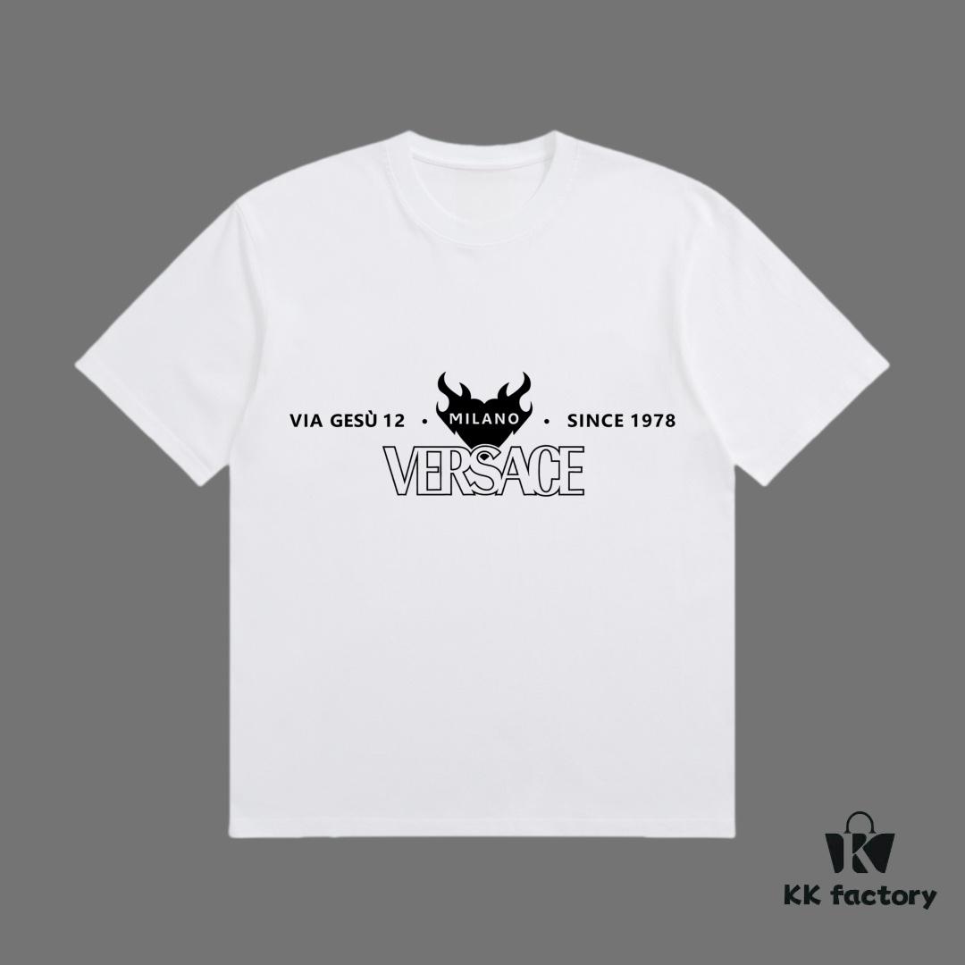6931a176ccd8ab3d7af95726 VERSACE 2025 Fall Spring-Summer Collection Medusa Logo Short Sleeve T-Shirt Premium Quality, Distinct from Regular Prints, Woven 270G 32-Count Double-Yarn Pure Cotton Fabric, Relaxed Fit Unisex Design