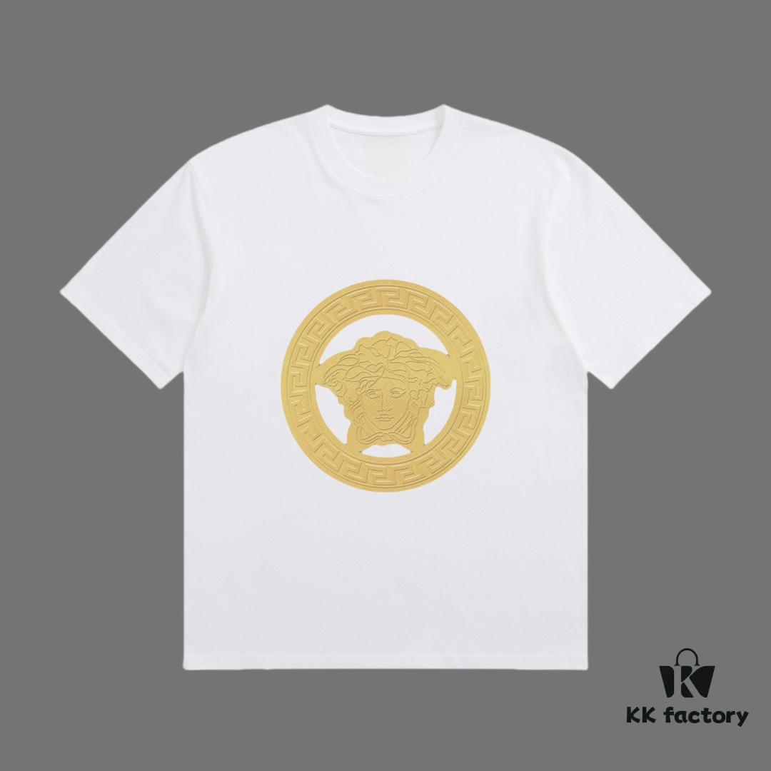 6931a179ccd8ab3d7af95765 VERSACE 2025 Fall Spring/Summer Collection Medusa Logo Short Sleeve T-Shirt Premium Quality, Distinct from Regular Prints, Woven 270G 32-Count Double-Yarn Pure Cotton Fabric, Relaxed Fit Unisex Design