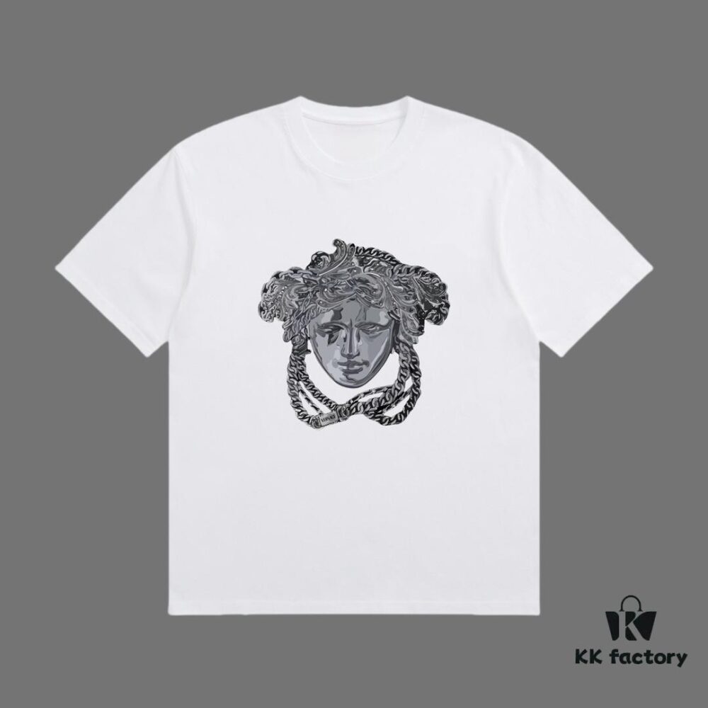 6931a17accd8ab3d7af95777 High-End Quality VERSACE 2025 Fall Spring Collection Medusa Logo Short Sleeve T-Shirt, Premium 270G 32-Count Double-Yarn Cotton Fabric, Distinct from Regular Prints, Loose Fit Unisex Design