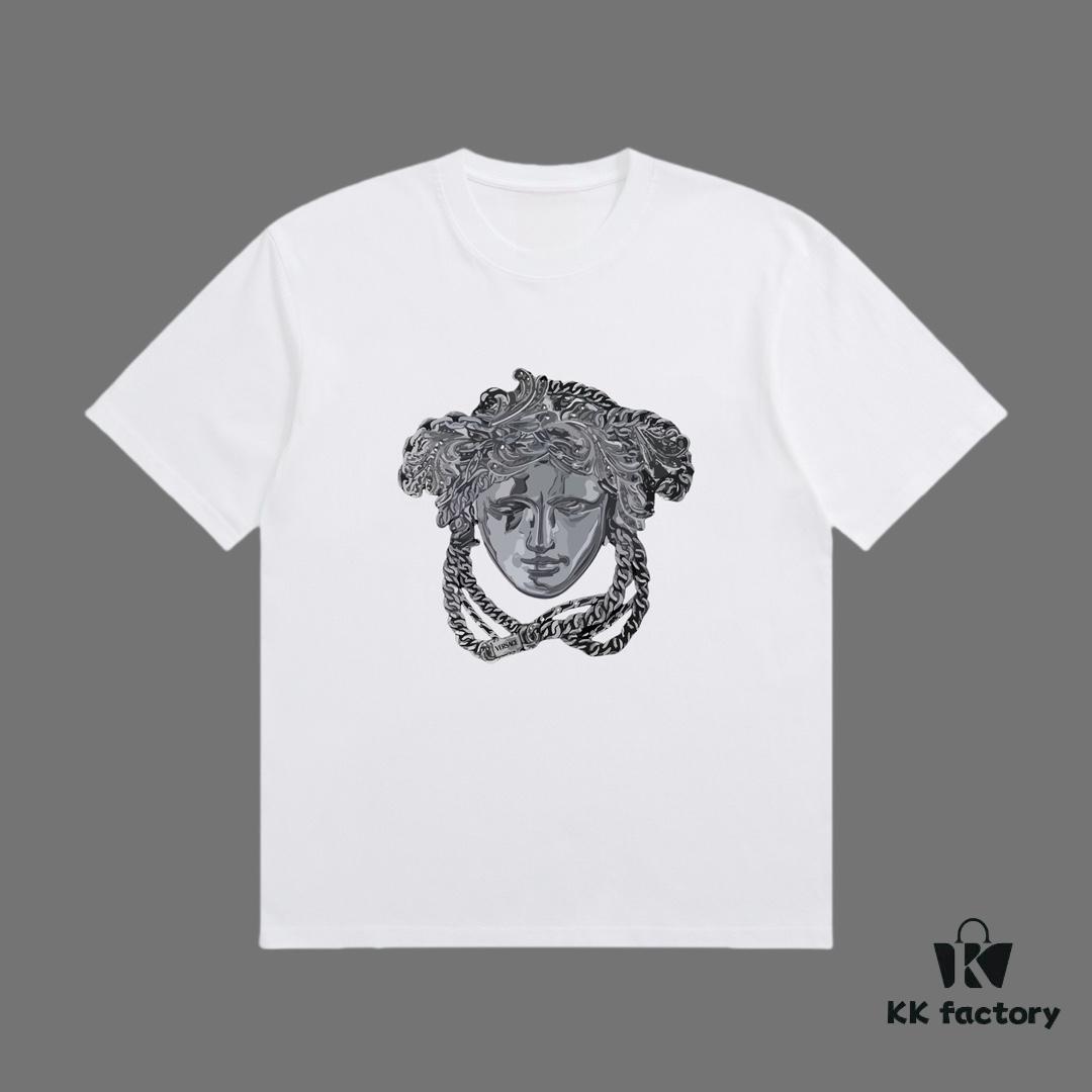 6931a17accd8ab3d7af95777 High-End Quality VERSACE 2025 Fall Spring Collection Medusa Logo Short Sleeve T-Shirt, Premium 270G 32-Count Double-Yarn Cotton Fabric, Distinct from Regular Prints, Loose Fit Unisex Design
