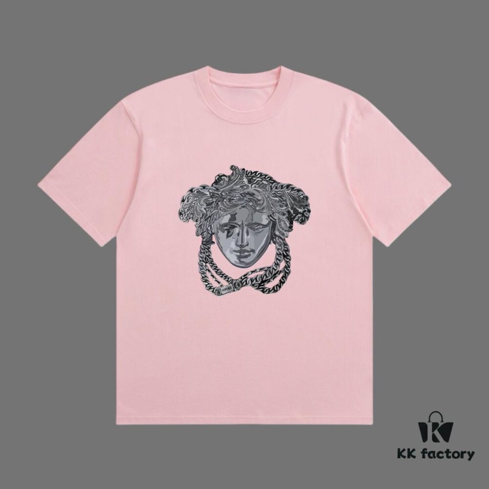 6931a17accd8ab3d7af95780 VERSACE 2025 Fall Spring-Summer Collection Medusa Logo Short Sleeve T-Shirt, Premium 270G 32-Count Double-Yarn Pure Cotton Fabric, Distinct from Regular Prints, Relaxed Fit Unisex Design