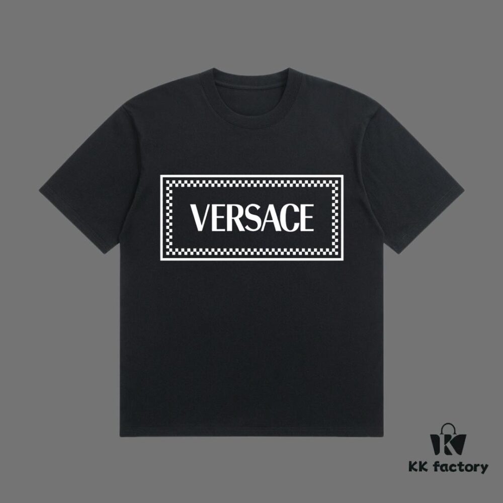 6931a17bccd8ab3d7af95792 VERSACE 2025 Fall Spring-Summer Collection Medusa Logo Short Sleeve T-Shirt, Premium Quality, Distinct from Regular Prints, Woven 270G 32-Count Double-Yarn Pure Cotton Fabric, Loose Fit Unisex Design