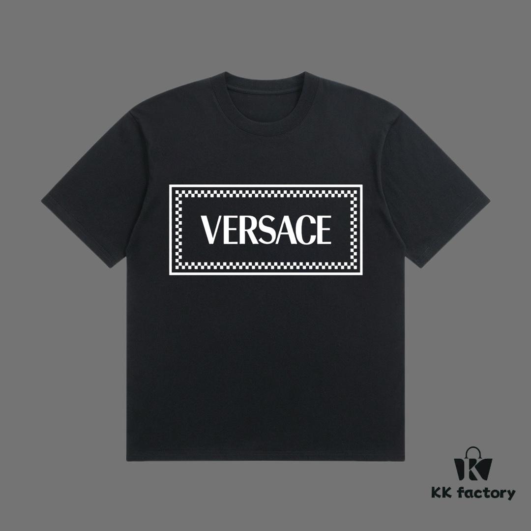6931a17bccd8ab3d7af95792 VERSACE 2025 Fall Spring-Summer Collection Medusa Logo Short Sleeve T-Shirt, Premium Quality, Distinct from Regular Prints, Woven 270G 32-Count Double-Yarn Pure Cotton Fabric, Loose Fit Unisex Design