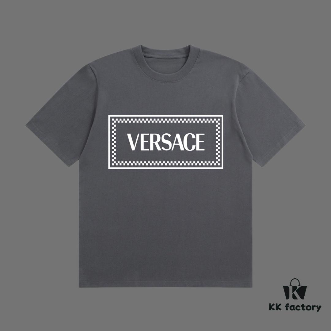 6931a17cccd8ab3d7af9579b VERSACE 2025 Fall Spring-Summer Collection Medusa Logo Short Sleeve T-Shirt Premium Quality, Custom Woven 270G 32-Count Double-Yarn Pure Cotton Fabric, Distinct from Regular Print, Relaxed Fit Unisex Design
