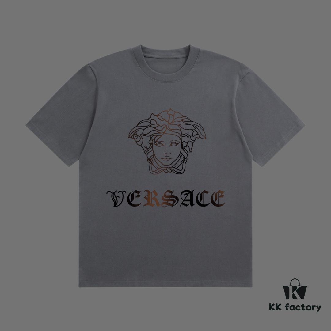 6931a17dccd8ab3d7af957b6 VERSACE 2025 Fall Spring/Summer Collection Medusa Logo Short Sleeve T-Shirt Premium Quality, 270G 32-Count Double-Yarn Pure Cotton Fabric, Distinct from Regular Print, Relaxed Fit Unisex Design