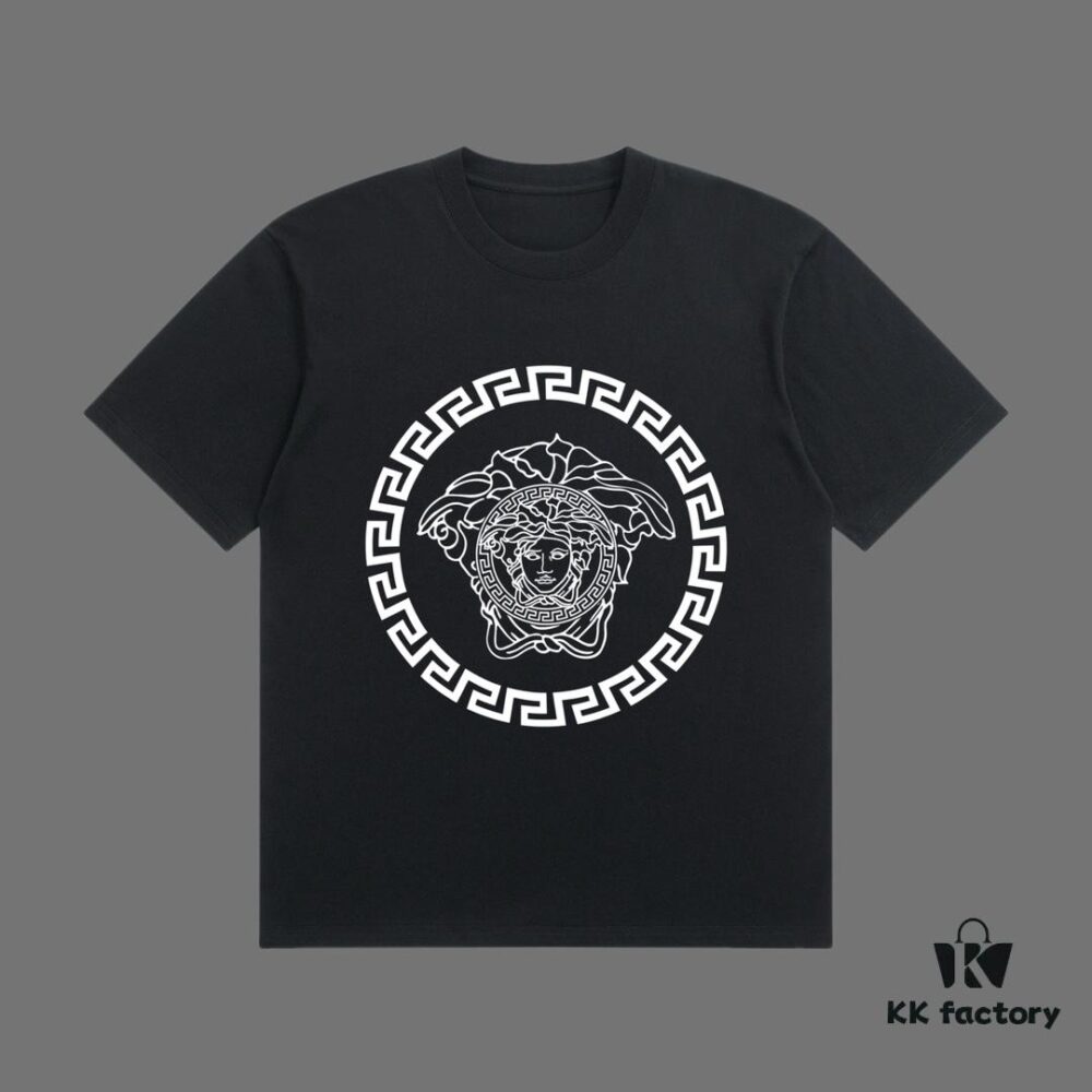 6931a17eccd8ab3d7af957d1 High-End Quality VERSACE 2025 Fall Spring/Summer Collection Medusa Logo Short-Sleeve T-Shirt, Premium 270G 32-Count Double-Yarn Pure Cotton Fabric, Relaxed Fit Unisex Design