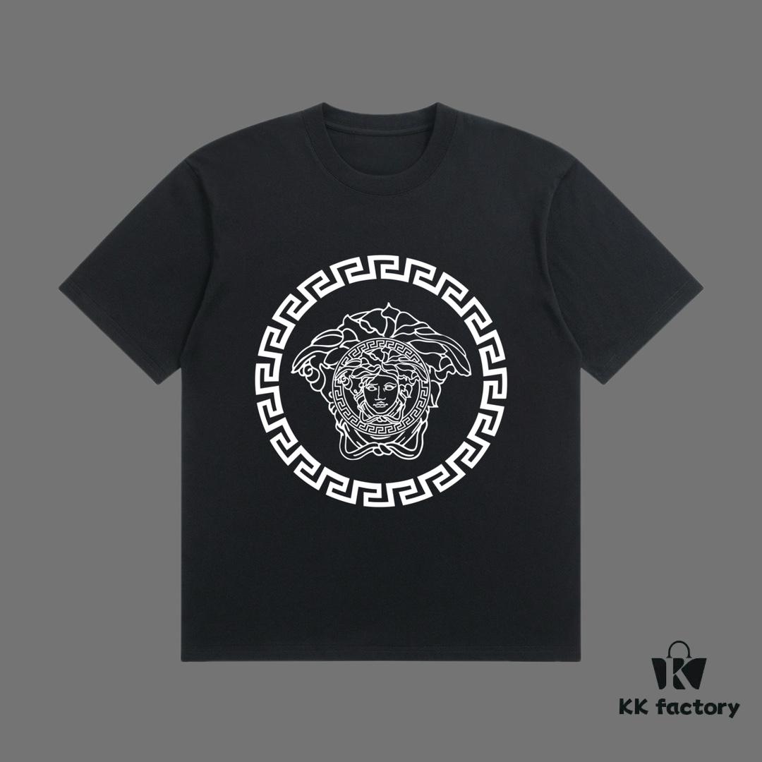 6931a17eccd8ab3d7af957d1 High-End Quality VERSACE 2025 Fall Spring/Summer Collection Medusa Logo Short-Sleeve T-Shirt, Premium 270G 32-Count Double-Yarn Pure Cotton Fabric, Relaxed Fit Unisex Design