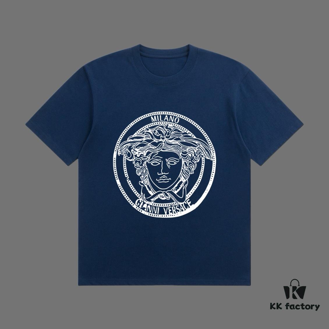 6931a181ccd8ab3d7af95807 VERSACE 2025 Fall Spring/Summer Collection Medusa Logo Short Sleeve T-Shirt, Premium 270G 32-Count Double-Yarn Cotton Fabric, Distinct from Regular Prints, Relaxed Fit Unisex Design