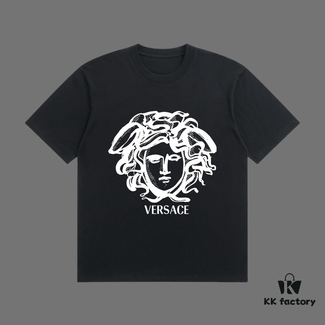 6931a182ccd8ab3d7af95819 VERSACE 2025 Fall Spring/Summer Collection Medusa Logo Short Sleeve T-Shirt Premium Quality