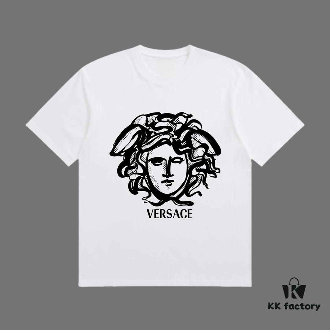 6931a182ccd8ab3d7af95822 VERSACE 2025 Fall Spring/Summer Collection Medusa Logo Short-Sleeve T-Shirt, Premium Quality, Distinct from Regular Prints, Woven 270G 32-Count Double-Yarn Pure Cotton Fabric, Loose Fit Unisex Design