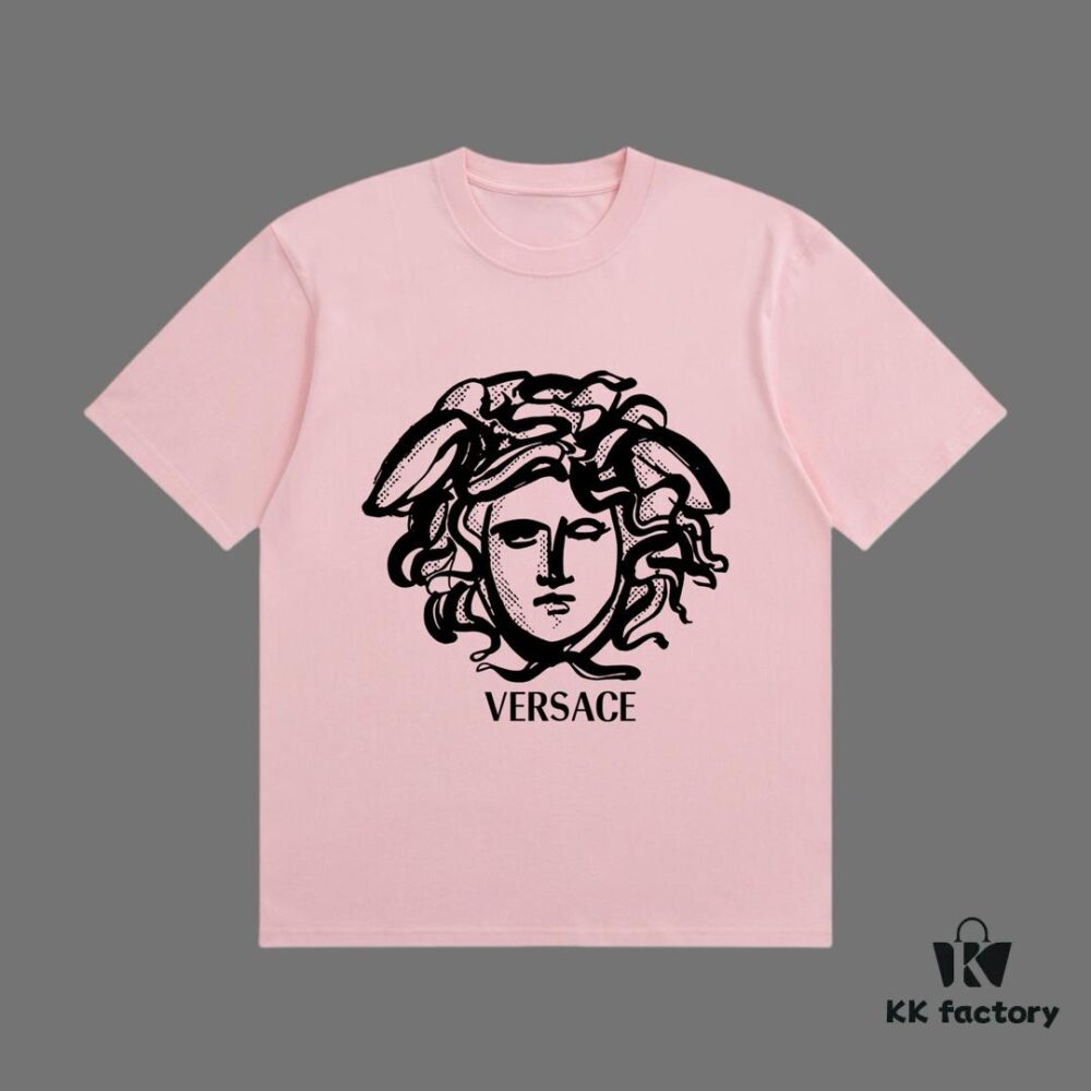 6931a183ccd8ab3d7af9582b VERSACE 2025 Fall Spring-Summer Collection Medusa Logo Short Sleeve T-Shirt, Premium Quality, Distinct from Regular Print, Woven 270G 32-Count Double-Yarn Pure Cotton Fabric, Loose Fit Unisex Design