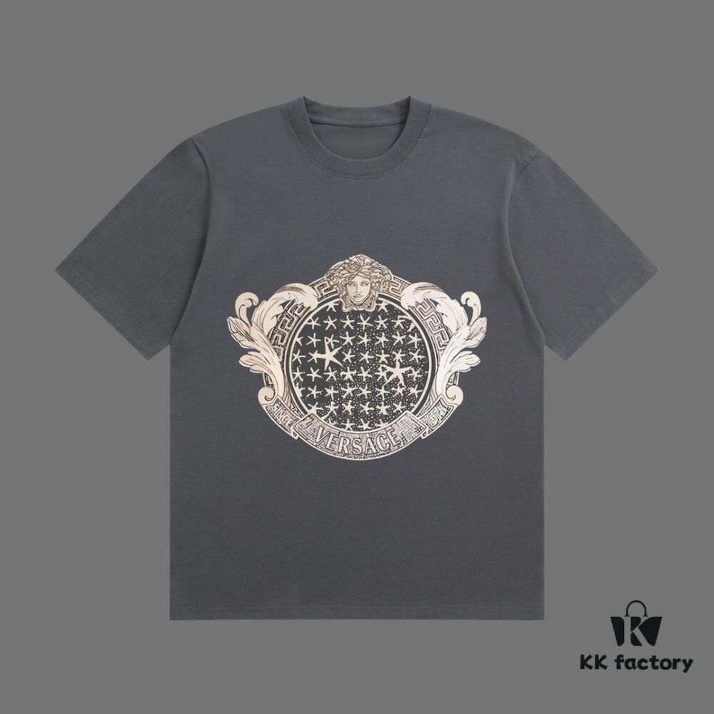 6931a183ccd8ab3d7af95834 High-End Quality VERSACE 2025 Fall Spring Collection Medusa Logo Short Sleeve T-Shirt, Premium 270G 32-Count Double-Yarn Cotton Fabric, Distinct from Regular Prints, Relaxed Fit Unisex Design