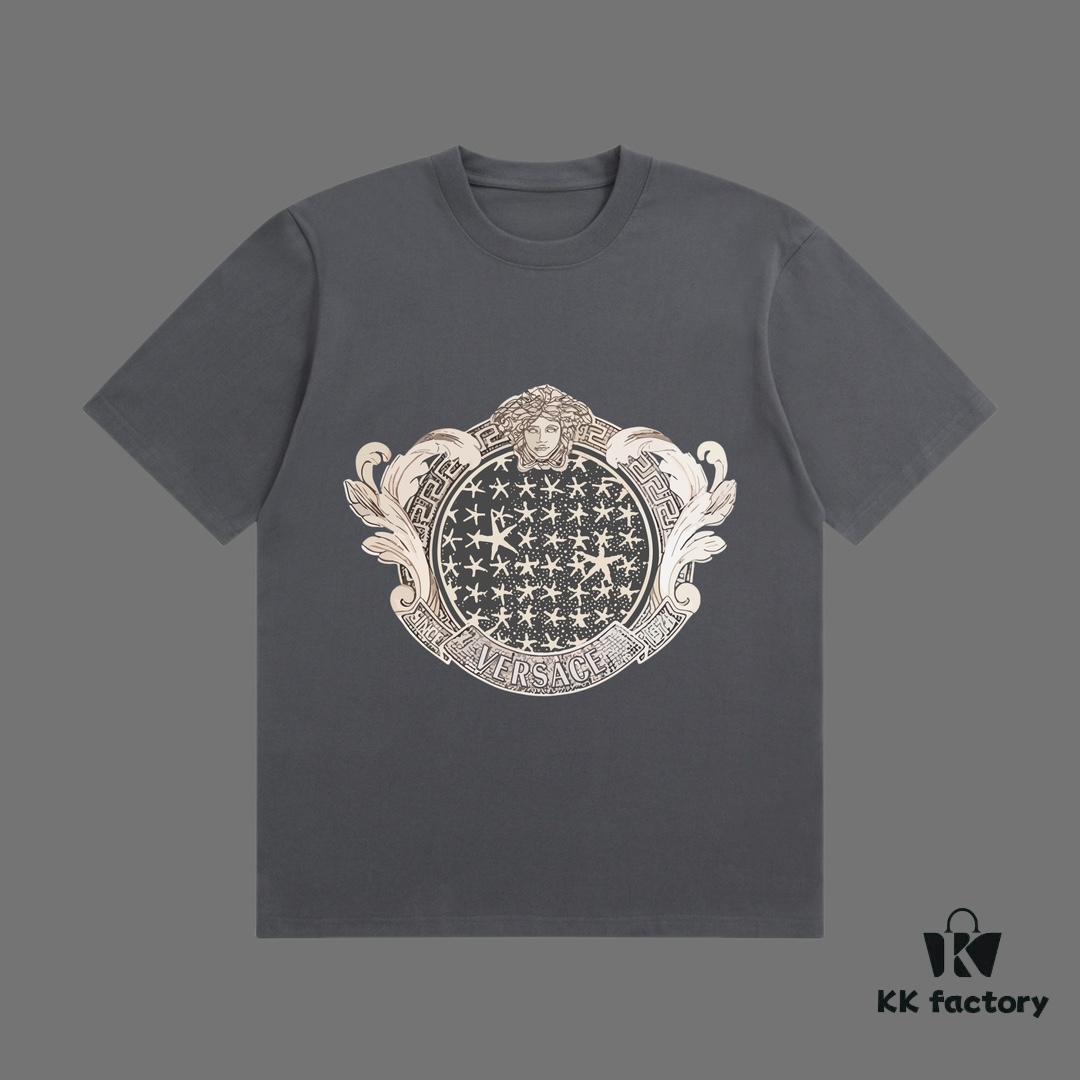 6931a183ccd8ab3d7af95834 High-End Quality VERSACE 2025 Fall Spring Collection Medusa Logo Short Sleeve T-Shirt, Premium 270G 32-Count Double-Yarn Cotton Fabric, Distinct from Regular Prints, Relaxed Fit Unisex Design
