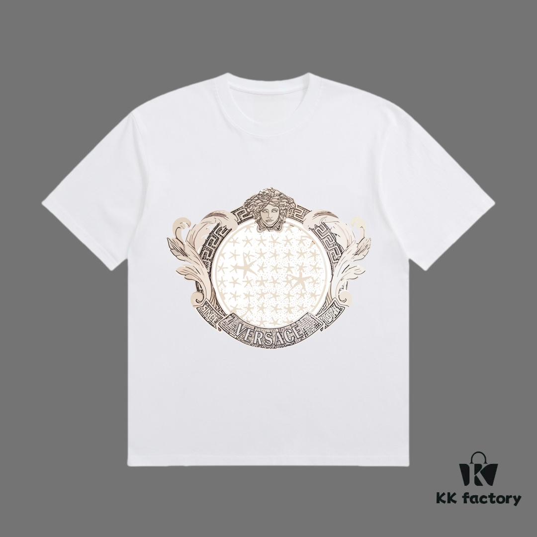6931a184ccd8ab3d7af95846 VERSACE 2025 Fall Spring/Summer Collection Medusa Logo Short-Sleeve T-Shirt, Premium Quality, Distinct from Regular Prints, Made with 270G 32-Thread Double-Yarn Pure Cotton Fabric, Relaxed Fit Unisex Design