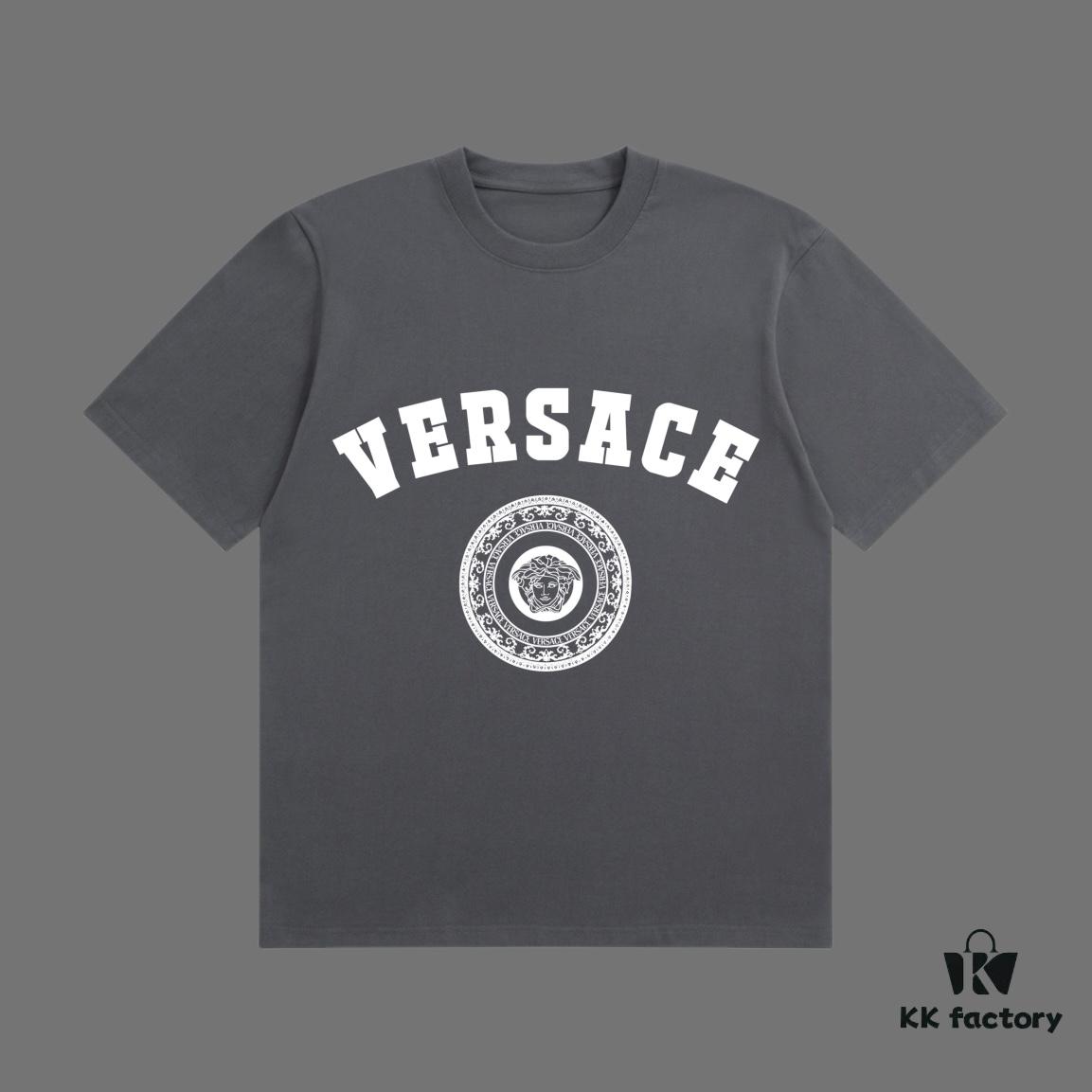 6931a184ccd8ab3d7af9584f VERSACE 2025 Fall Spring/Summer Collection Medusa Logo Short Sleeve T-Shirt, Premium Quality, Custom-Woven 270G 32-Thread Double-Yarn Pure Cotton Fabric, Relaxed Fit Unisex Design