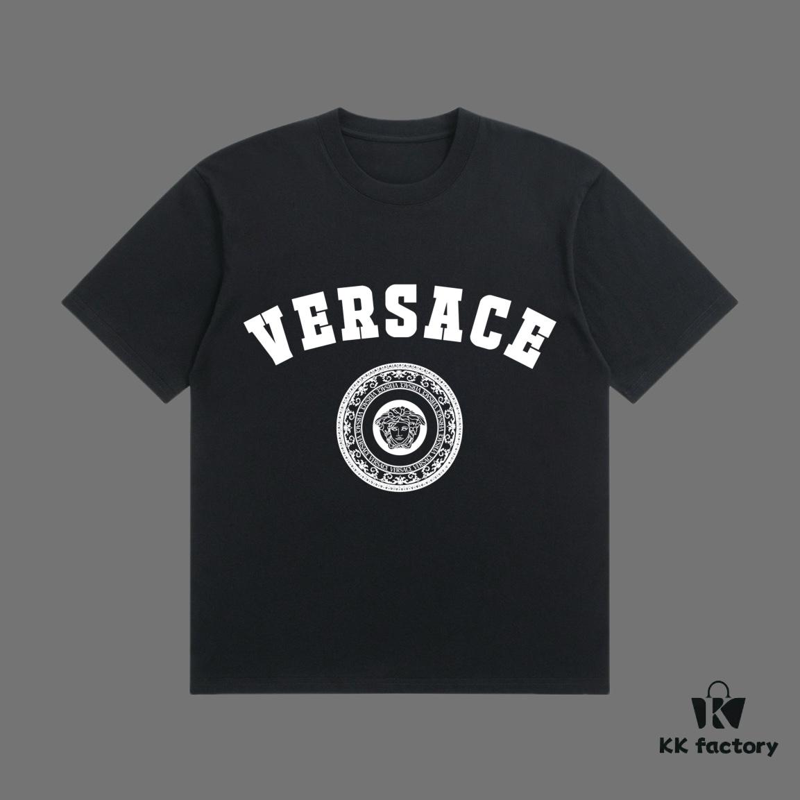 6931a185ccd8ab3d7af95858 VERSACE 2025 Fall Spring/Summer Collection Medusa Logo Short-Sleeve T-Shirt Premium Quality, Distinctive from Regular Prints, Crafted in 270G 32-Count Double-Yarn Pure Cotton Fabric, Relaxed Fit Unisex Design