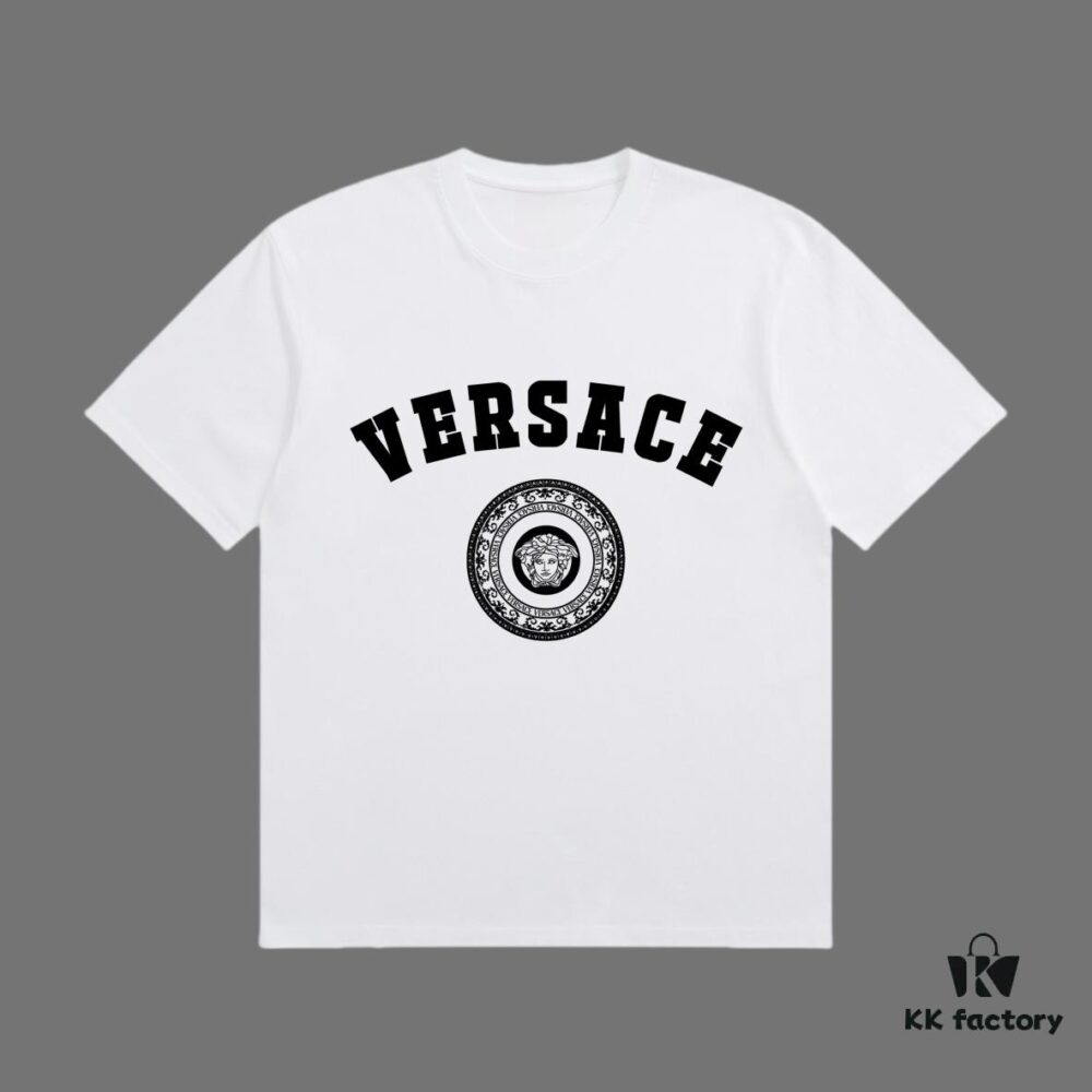 6931a185ccd8ab3d7af95861 High-End Quality VERSACE 2025 Fall Spring Collection Medusa Logo Short-Sleeve T-Shirt, Distinct from Regular Prints, Crafted in Custom-Woven 270G 32-Count Double-Yarn Pure Cotton Fabric, Relaxed Fit Unisex Design
