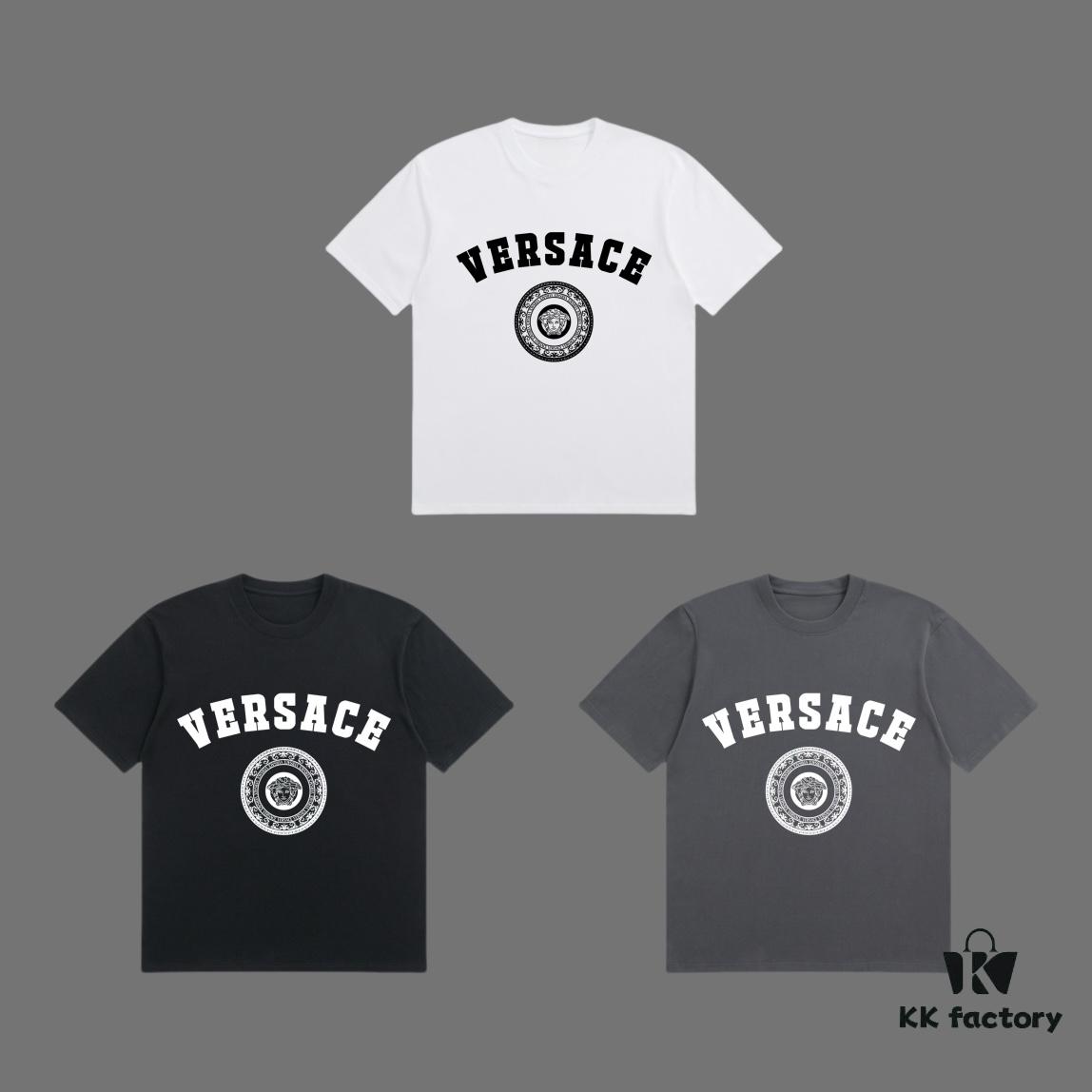 6931a185ccd8ab3d7af95863 High-End Quality VERSACE 2025 Fall Spring Collection Medusa Logo Short-Sleeve T-Shirt, Distinct from Regular Prints, Crafted in Custom-Woven 270G 32-Count Double-Yarn Pure Cotton Fabric, Relaxed Fit Unisex Design