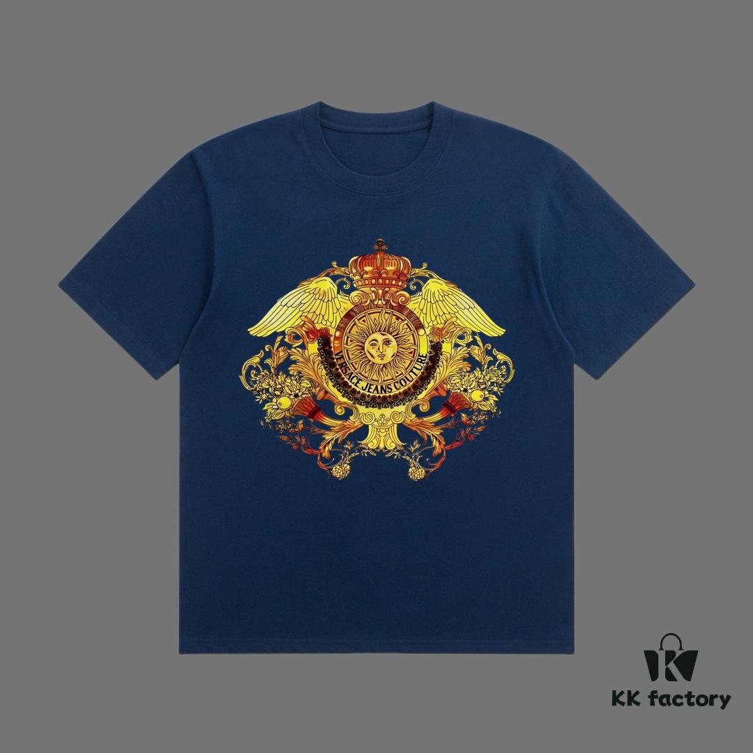 6931a186ccd8ab3d7af95873 VERSACE 2025 Fall Spring/Summer Collection Medusa Logo Short Sleeve T-Shirt Premium Quality, Distinct from Regular Prints, Woven 270G 32-Count Double-Yarn Pure Cotton Fabric, Loose Fit Unisex Design