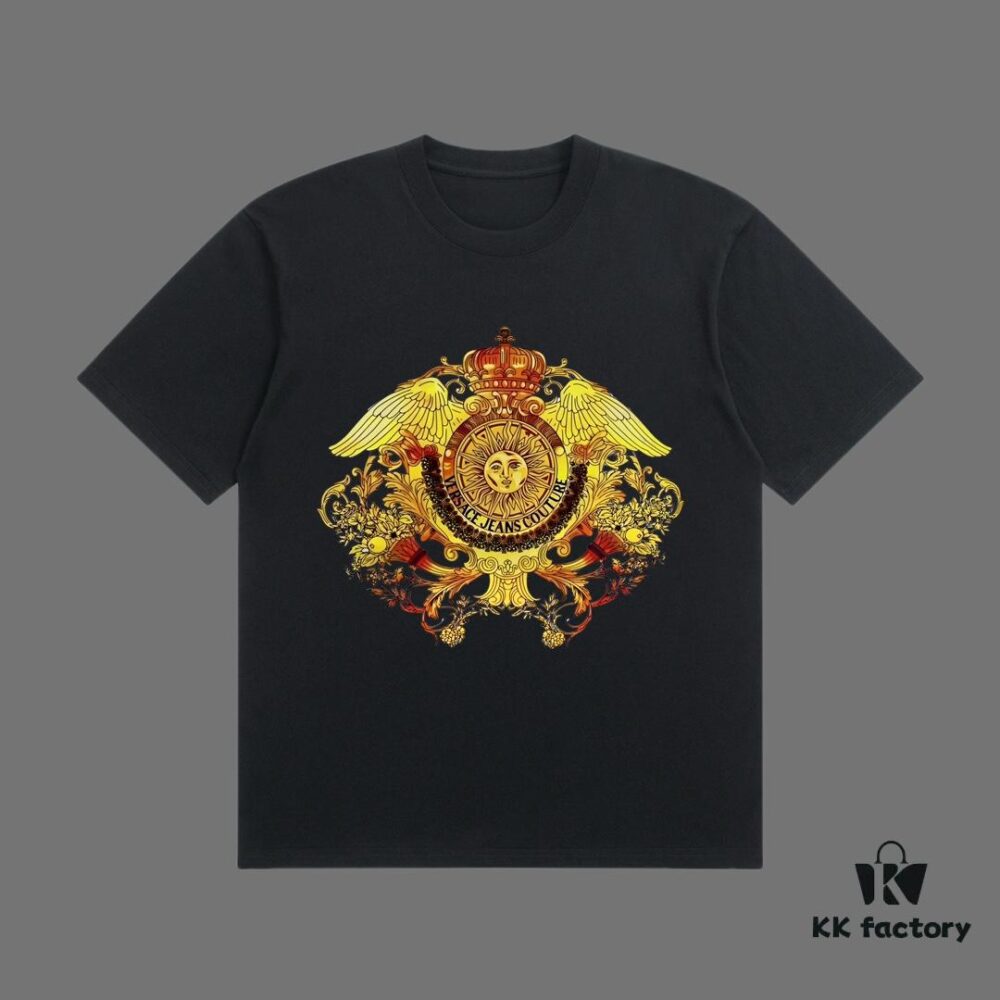 6931a187ccd8ab3d7af9587c VERSACE 2025 Fall Spring-Summer Collection Medusa Logo Short Sleeve T-Shirt, Premium 270G 32-Count Double-Yarn Pure Cotton Fabric, Distinct from Regular Prints, Relaxed Fit Unisex Design