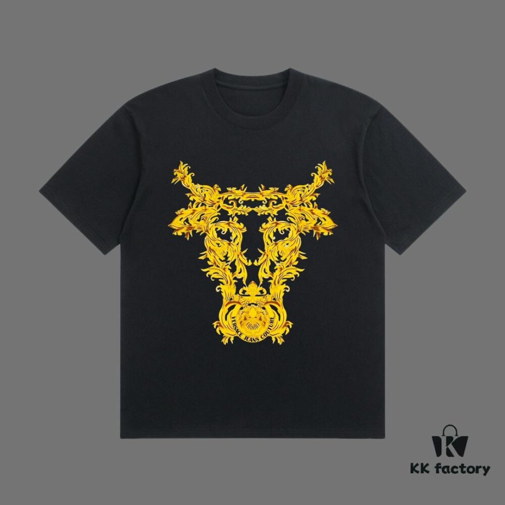 6931a187ccd8ab3d7af95885 VERSACE 2025 Fall Spring-Summer Collection Medusa Logo Short Sleeve T-Shirt, Premium Quality, Distinct from Regular Prints, Woven 270G 32-Count Double-Yarn Pure Cotton Fabric, Relaxed Fit Unisex Design