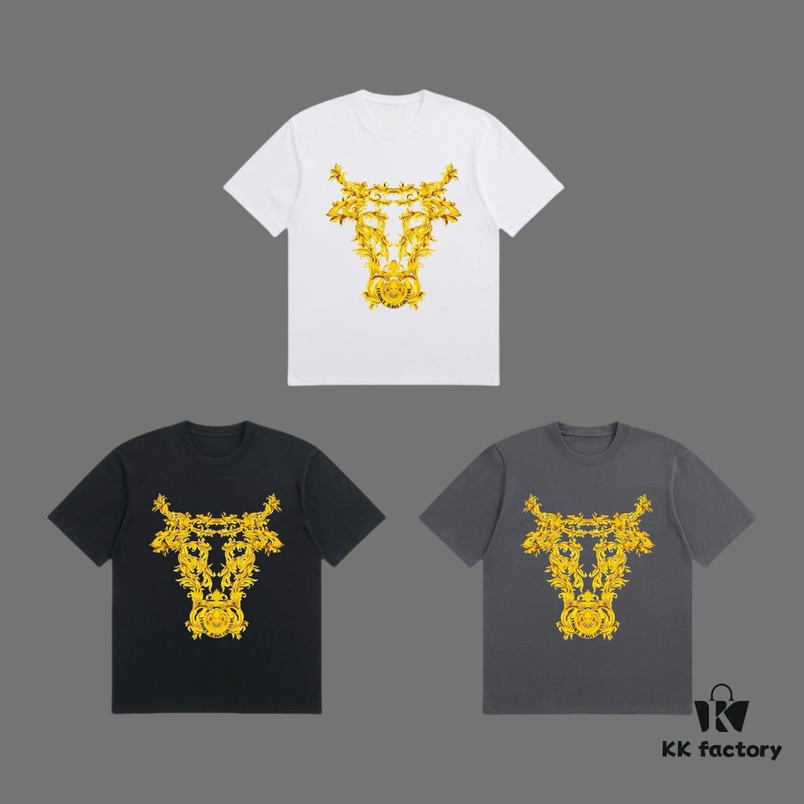 6931a187ccd8ab3d7af95887 VERSACE 2025 Fall Spring-Summer Collection Medusa Logo Short Sleeve T-Shirt, Premium Quality, Distinct from Regular Prints, Woven 270G 32-Count Double-Yarn Pure Cotton Fabric, Relaxed Fit Unisex Design