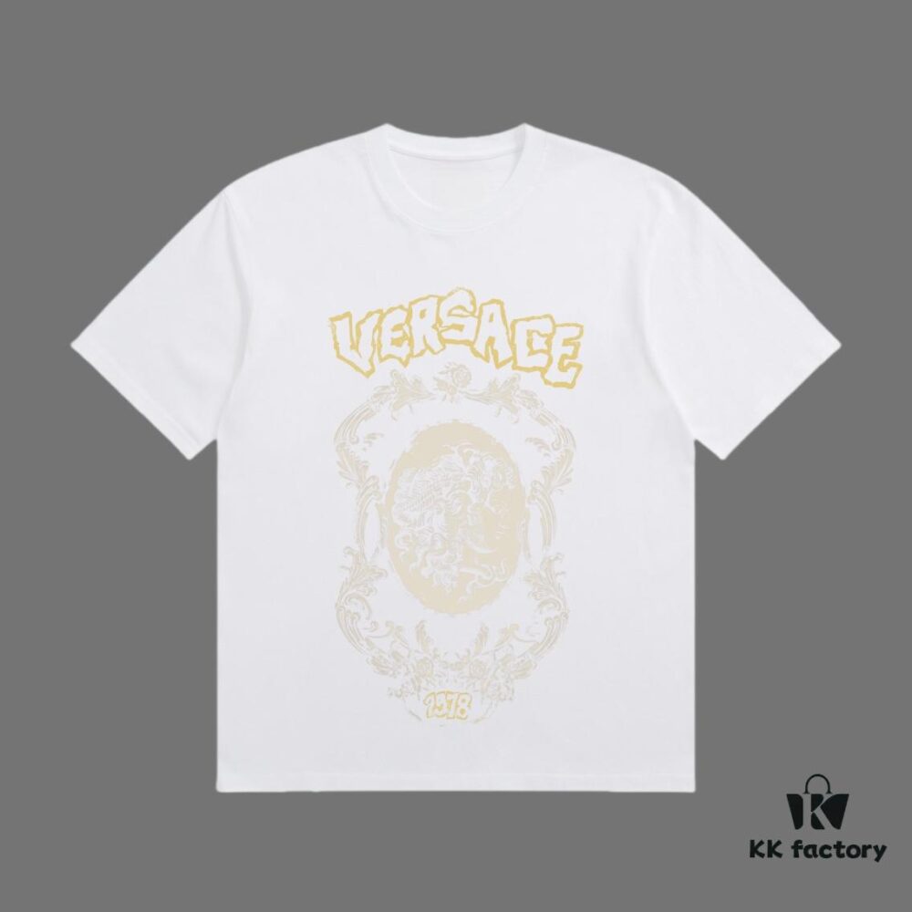 6931a189ccd8ab3d7af958a9 VERSACE 2025 Fall Spring/Summer Collection Medusa Logo Short Sleeve T-Shirt Premium Quality Distinct from Regular Print, Custom Woven 270G 32-Count Double-Yarn Pure Cotton Fabric, Relaxed Fit Unisex Design