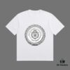 VERSACE 2025 Fall Spring/Summer Collection Metal Medusa Logo Short Sleeve T-Shirt, Premium 270G 32-Count Double-Yarn Pure Cotton Fabric, Relaxed Unisex Fit