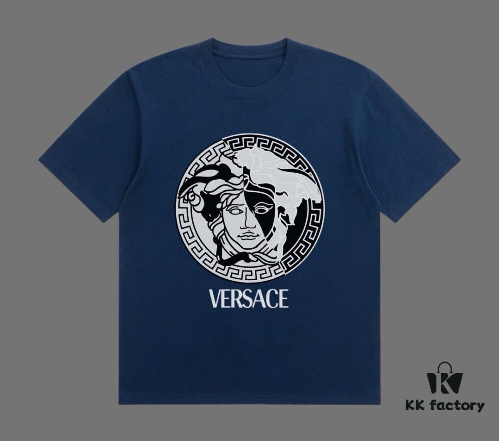 6931a18bccd8ab3d7af958d6 VERSACE 2025 Fall Spring/Summer Collection Color-Blocked Medusa Short-Sleeve T-Shirt, Premium Quality, Distinct from Regular Prints, Crafted from Custom-Woven 270G 32-Thread Double-Yarn Pure Cotton Fabric, Relaxed Fit Unisex Design