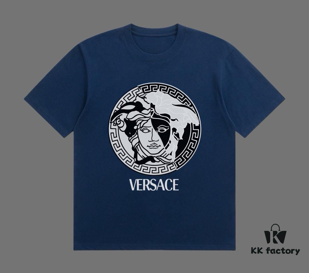 6931a18bccd8ab3d7af958d6 VERSACE 2025 Fall Spring/Summer Collection Color-Blocked Medusa Short-Sleeve T-Shirt, Premium Quality, Distinct from Regular Prints, Crafted from Custom-Woven 270G 32-Thread Double-Yarn Pure Cotton Fabric, Relaxed Fit Unisex Design