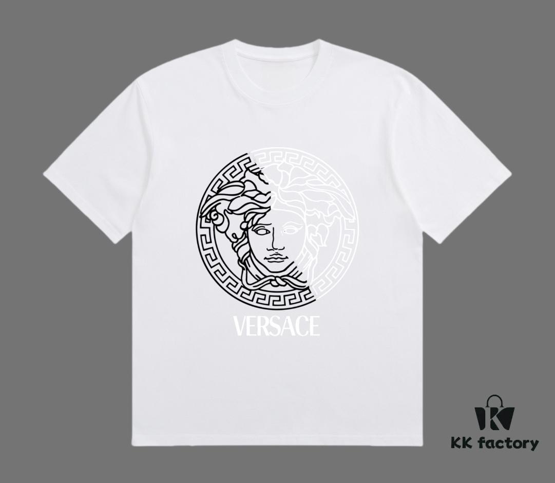 6931a18cccd8ab3d7af958df VERSACE 2025 Fall Spring-Summer Collection Color-Blocked Medusa Short-Sleeve T-Shirt, Premium Quality, Distinct from Regular Print, Custom-Woven 270G 32-Count Double-Yarn Pure Cotton Fabric, Relaxed Fit, Unisex Design