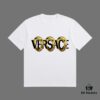 6931a18cccd8ab3d7af958f1 VERSACE 2025 Fall Spring/Summer Collection Logo Ring Short Sleeve T-Shirt, Premium 270G 32-Count Double-Yarn Pure Cotton Fabric, Distinct from Regular Print, Relaxed Fit Unisex Design