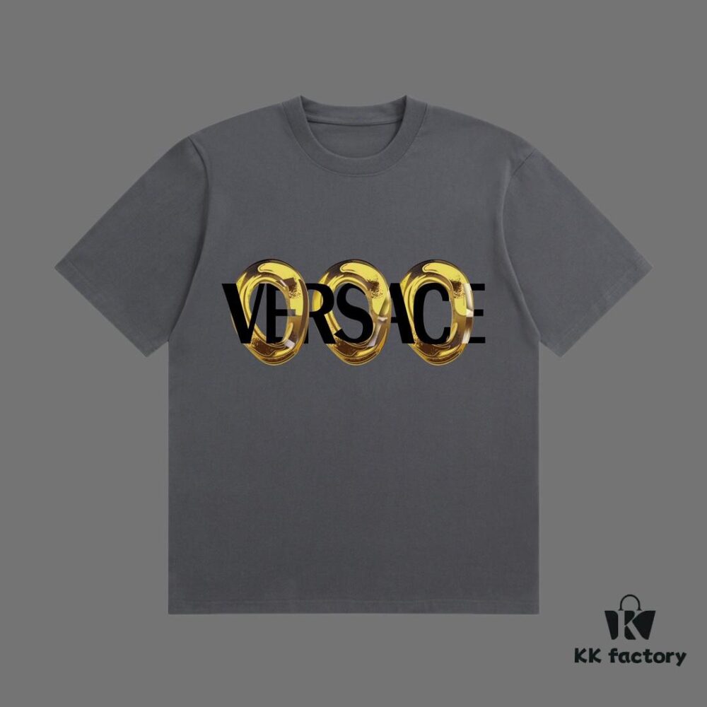 6931a18dccd8ab3d7af958fa VERSACE 2025 Fall Spring/Summer Collection Logo Ring Short Sleeve T-Shirt, Premium 270G 32-Count Double-Yarn Pure Cotton Fabric, Distinct from Regular Print, Relaxed Fit Unisex Design