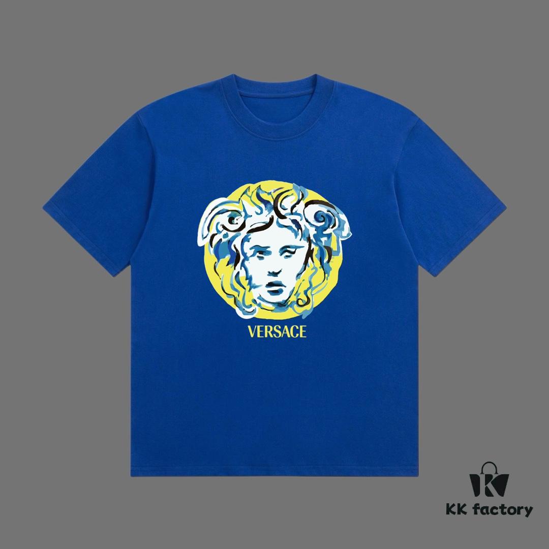 6931a18eccd8ab3d7af95915 High-End Quality VERSACE 2025 Fall Spring/Summer Collection Colorful Medusa Head Short-Sleeve T-Shirt, Premium 270G 32-Count Double-Yarn Pure Cotton Fabric, Distinct from Regular Prints, Relaxed Unisex Fit
