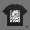 6931a190ccd8ab3d7af95939 VERSACE 2025 Fall Spring/Summer Collection Medusa Logo Short Sleeve T-Shirt, Premium Quality Custom-Woven 270G 32-Count Double-Yarn Cotton Fabric, Relaxed Unisex Fit