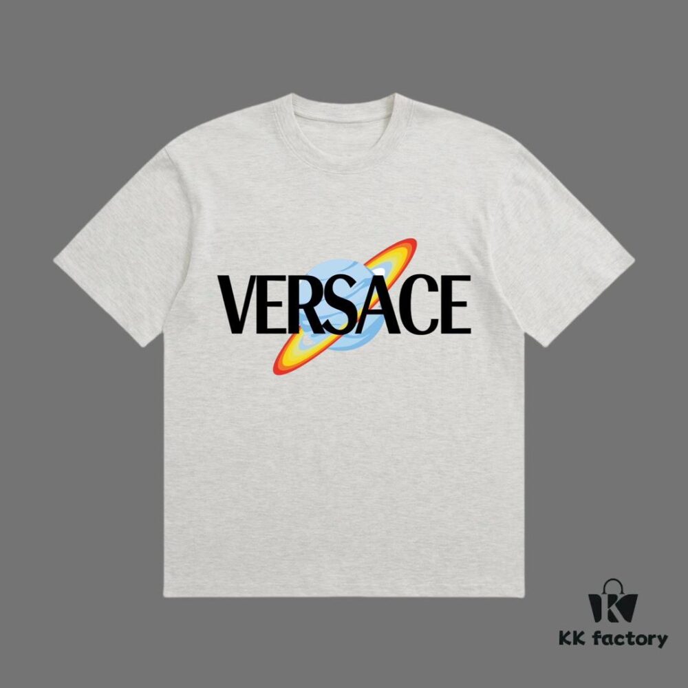 6931a190ccd8ab3d7af95942 VERSACE 2025 Fall Spring-Summer Collection Cosmic Planet Short Sleeve T-Shirt Premium Quality, Distinctive from Regular Prints, Made of Custom-Woven 270G 32-Thread Double-Yarn Pure Cotton Fabric, Relaxed Unisex Fit
