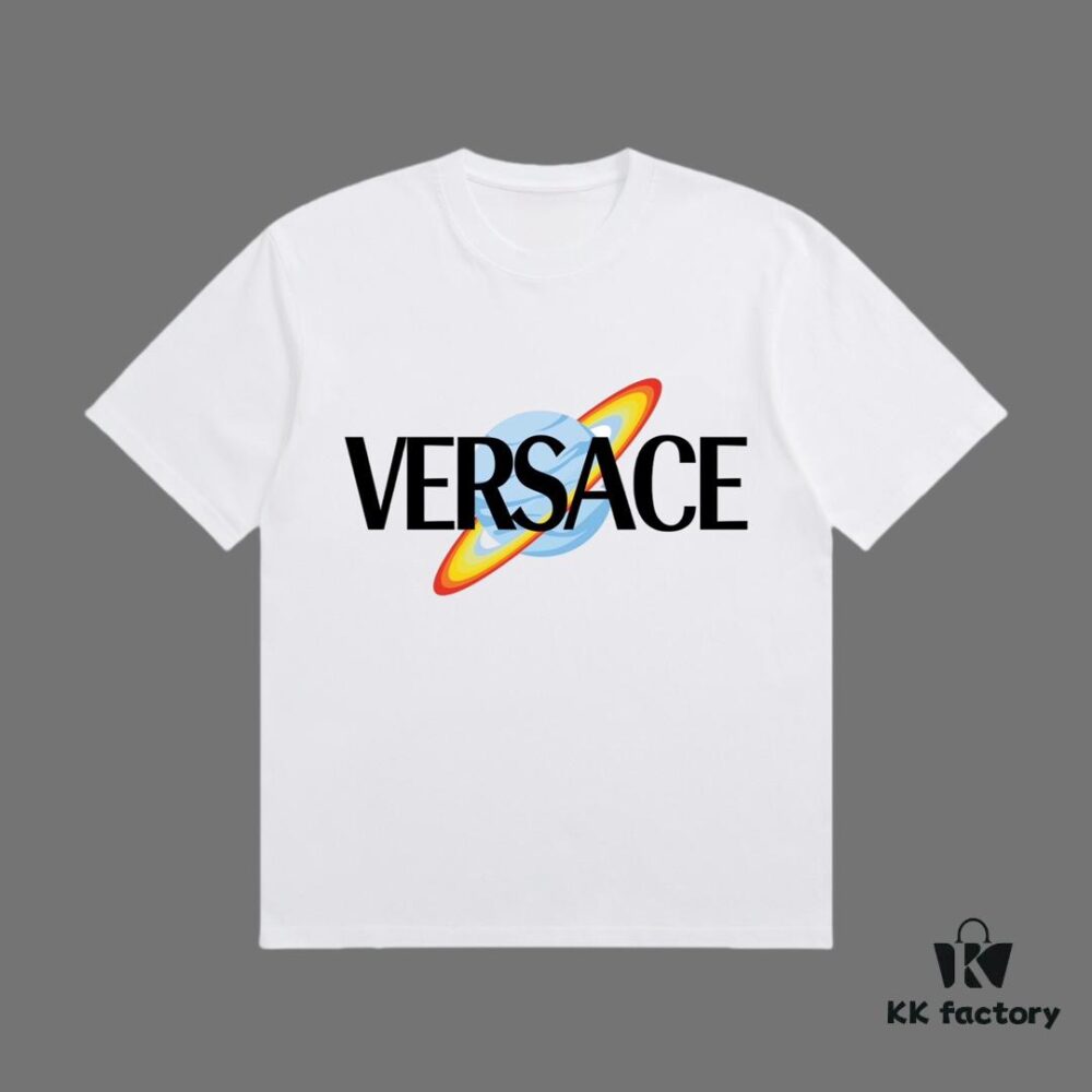 6931a191ccd8ab3d7af95954 VERSACE 2025 Fall Spring-Summer Collection Cosmic Planet Short Sleeve T-Shirt, Premium 270G 32'S Double-Yarn Pure Cotton Fabric, Distinct from Regular Prints, Relaxed Unisex Fit