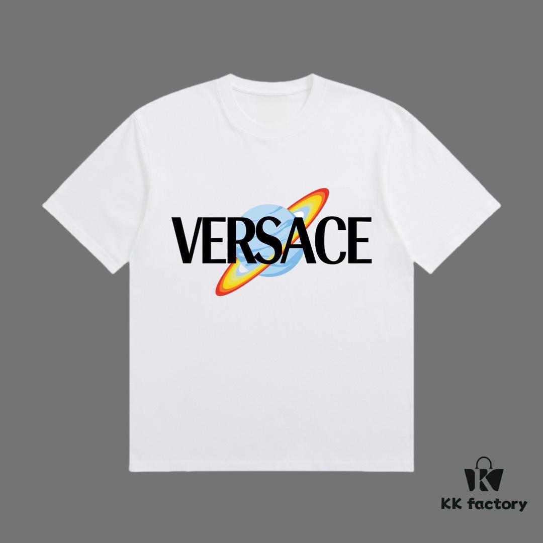6931a191ccd8ab3d7af95954 VERSACE 2025 Fall Spring-Summer Collection Cosmic Planet Short Sleeve T-Shirt, Premium 270G 32'S Double-Yarn Pure Cotton Fabric, Distinct from Regular Prints, Relaxed Unisex Fit