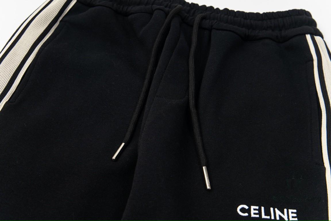 6931a195ccd8ab3d7af959a0 Celine New Embroidered Letter Woven Straight Sweatpants Casual Unisex Long Pants