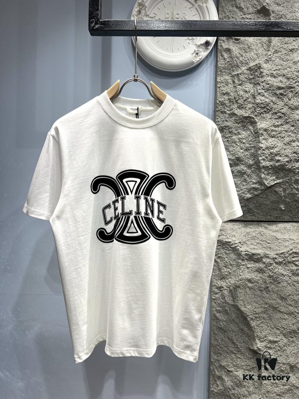Celine Logo Print Short Sleeve T-Shirt